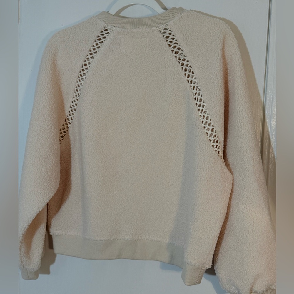 ba&sh Sweet Open-Knit Bouclette Crewneck Sweatshirt Size 1 S - Picture 12 of 14